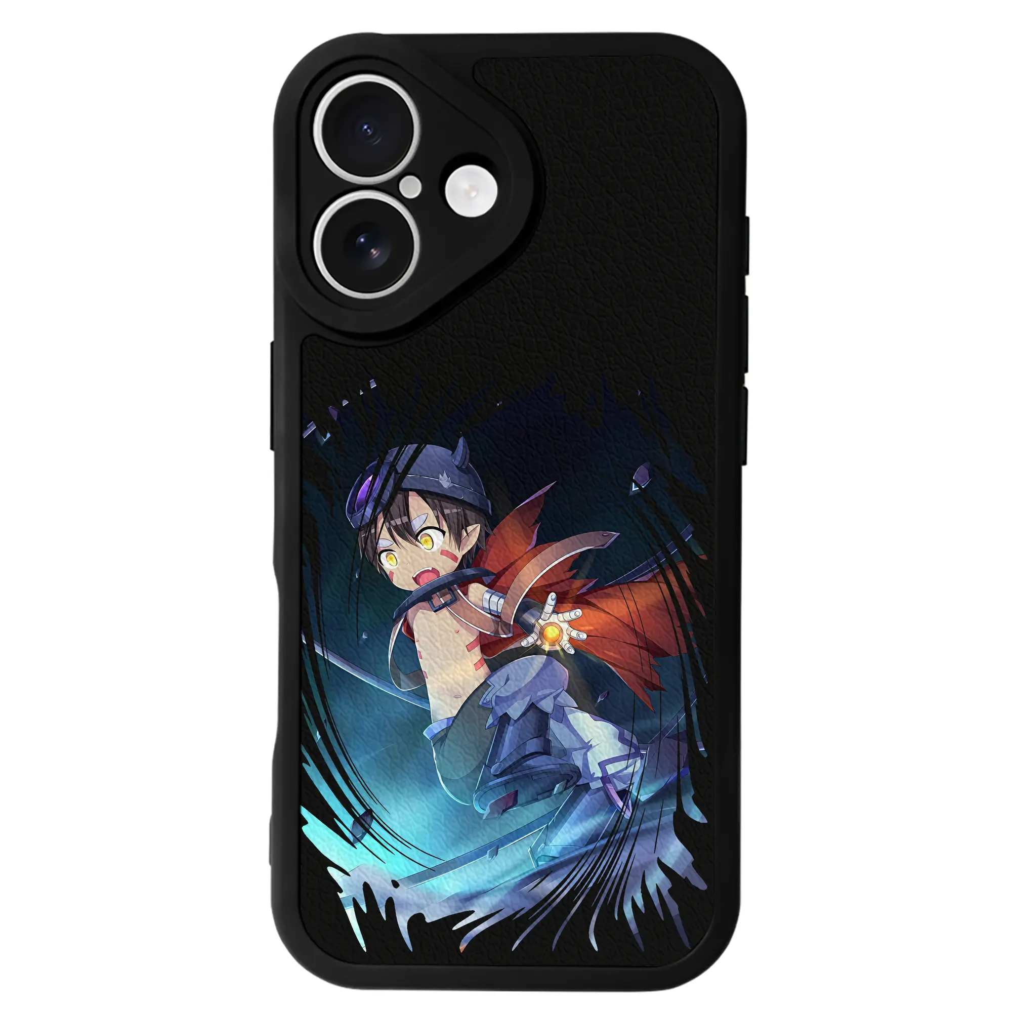 メイドインアビス グッズ,レグ - IPhone 16シリーズ対応 ・ シリコンスマホケース ・ レザー調 ・ 高精度フィット ・ 耐衝撃 ・ ワイヤレス充電対応 ・ 精密カット